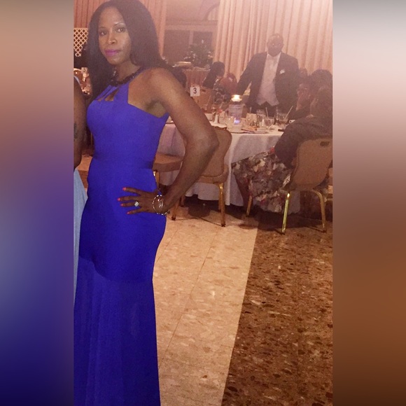 BCBG LEONORA ROYAL BLUE GOWN - Picture 1 of 4